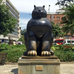 Fernando cat Botero sculpture