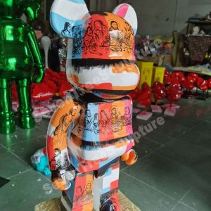 Fiberglass Painting Mona Lisa Bearbrick Sculpture
