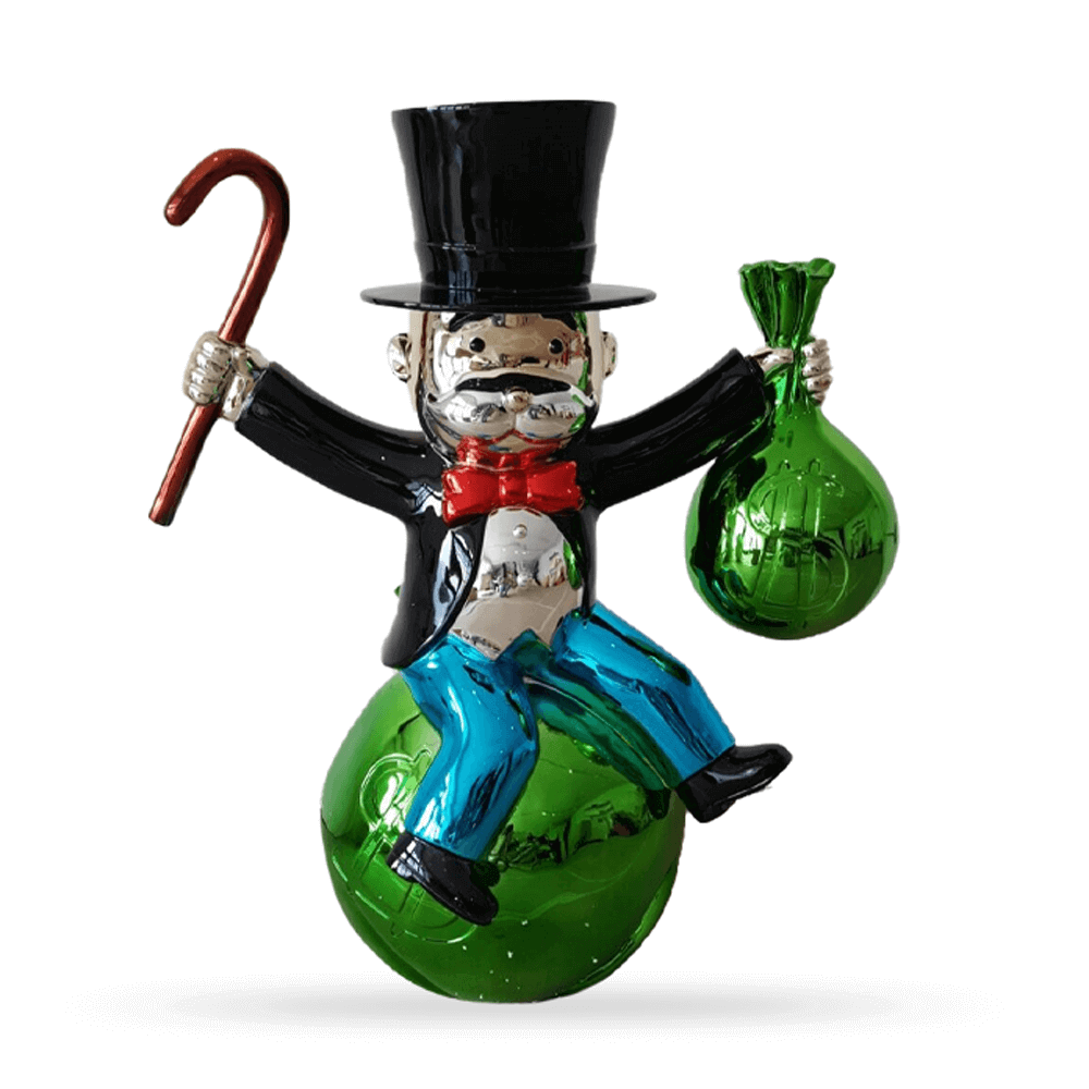 Alec Monopoly Monopoly Man W/ Bag Of Money, Reprod.