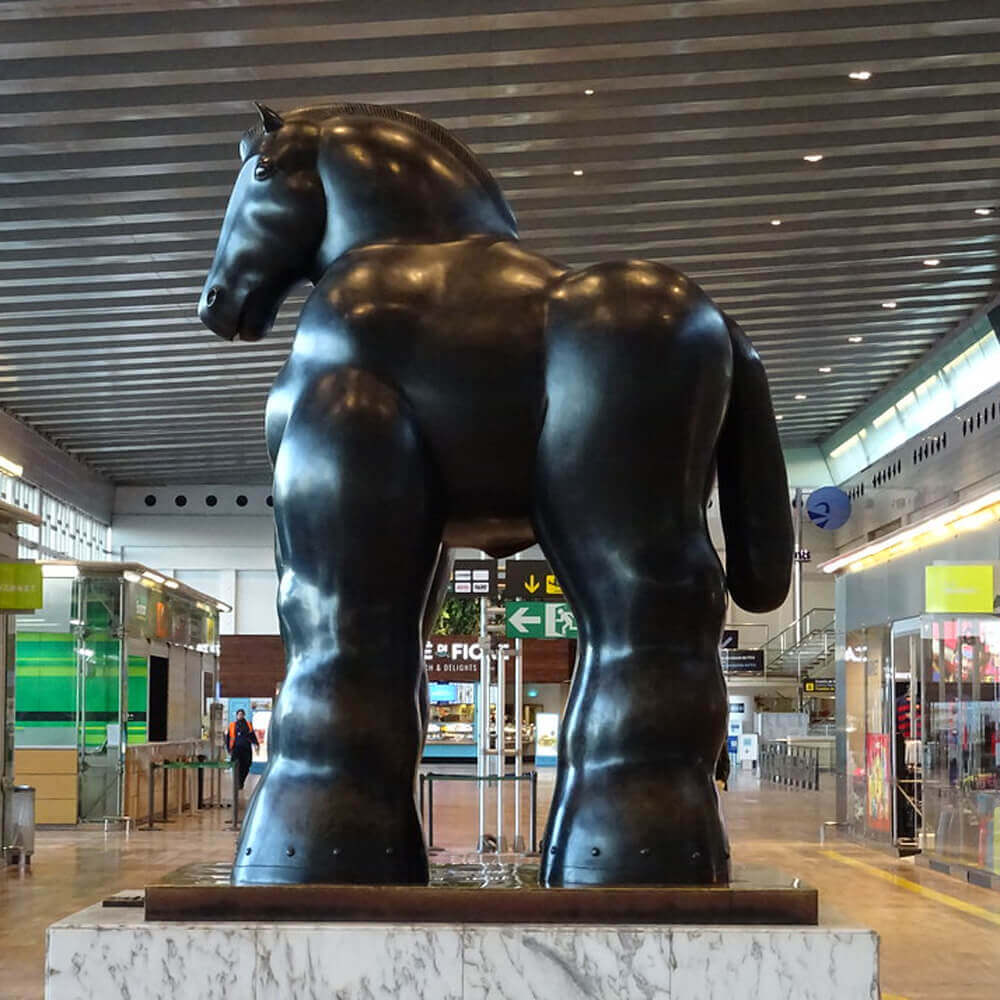 bronze Fernando Botero horse sculpture (4)