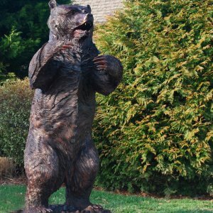 bronze grizzly bear statue (3)