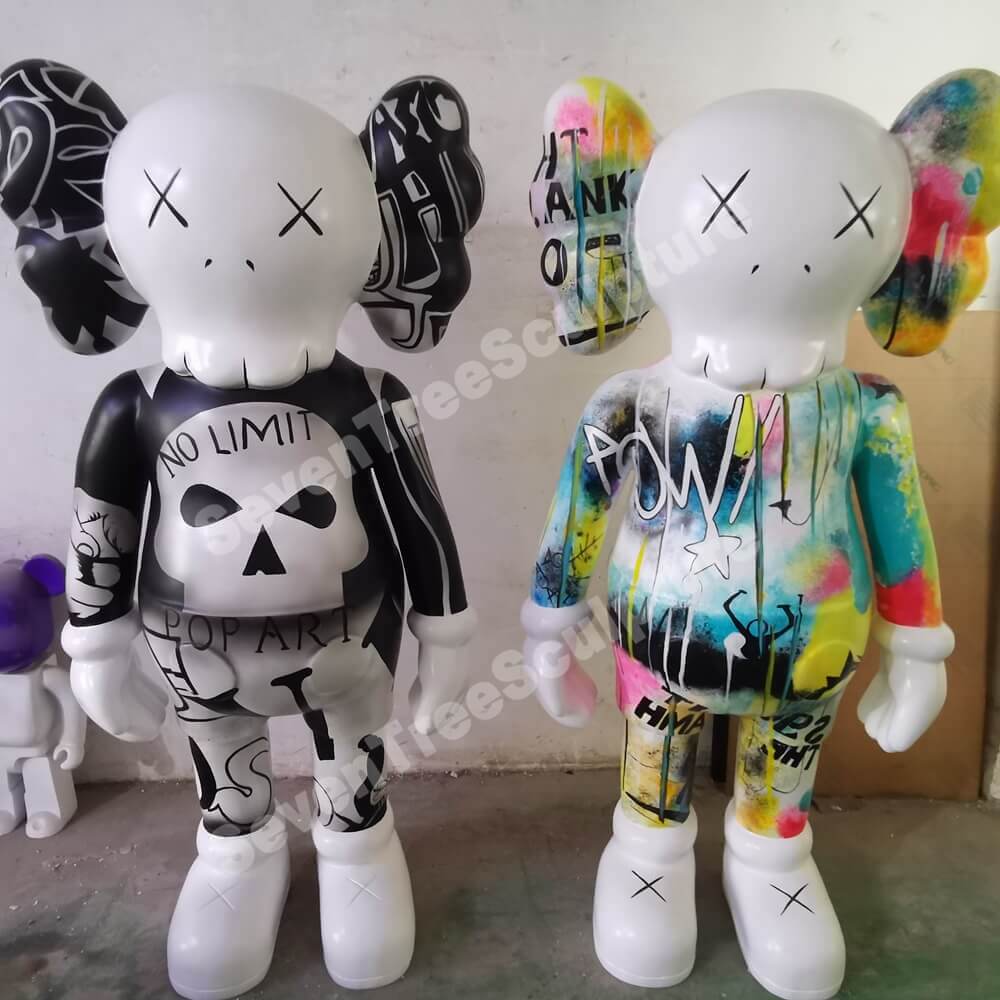 BearBrick Unique PVC Statue: Artist Pop Art Sculpture