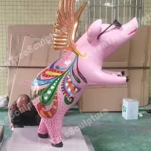 flying pig sculpture