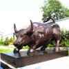 Outdoor Bronze Wall Street Bull Statue For Sale