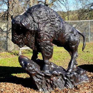 Bronze Buffalo Statue For Sale