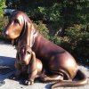Antique Bronze Dog Statues For Sale - Image 4