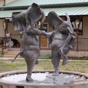 Large Bronze Dancing Elephant Statues For Sale