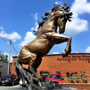 Jumping Bronze Horse Statue For Sale