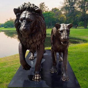 Bronze Lion Sculptures For Sale