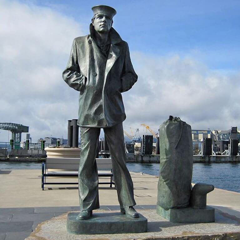 Bronze Lone Sailor Statue For Sale SevenTreeSculpture
