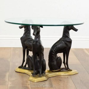 Bronze Whippet Dog Sculpture For Sale