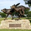 Bronze Wolf Sculpture For Sale - Image 4