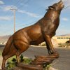 Bronze Wolf Sculpture For Sale