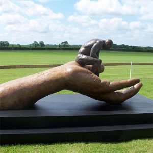 Lorenzo Quinn Hand Of God Statue Abstract Bronze Sculpture For Sale