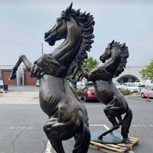 Antique Brass Horse Statues For Sale