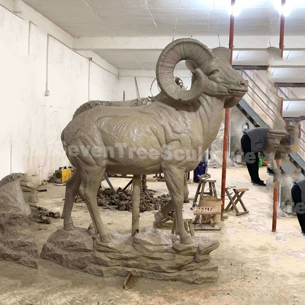 Factory Wholesale Bronze Bighorn Sheep Sculpture For Sale