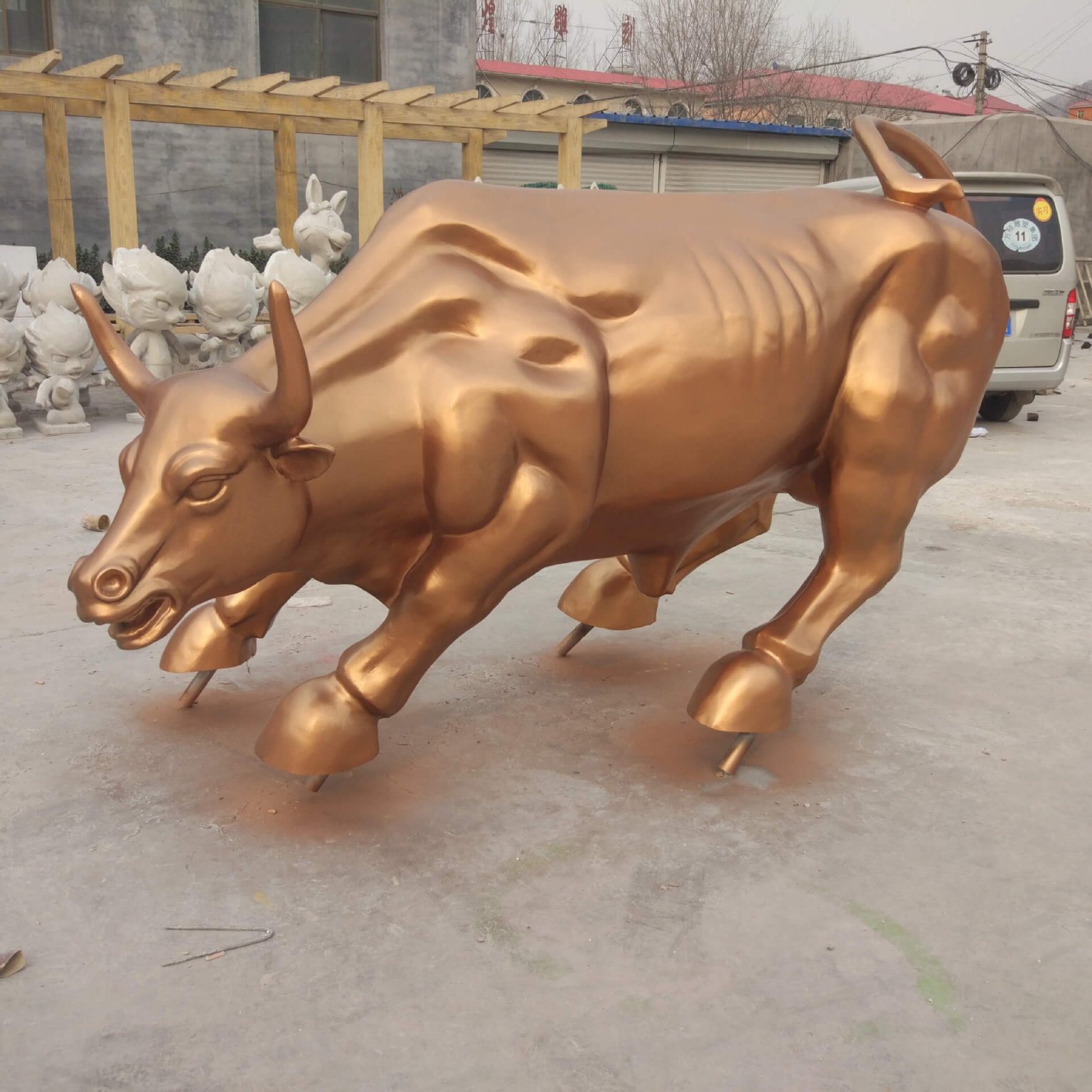 Bronze Wall Street Bull For Sale SevenTreeSculpture