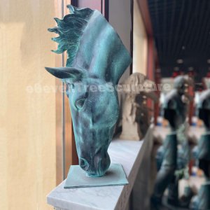 Bronze Horse Busts statue For Sale