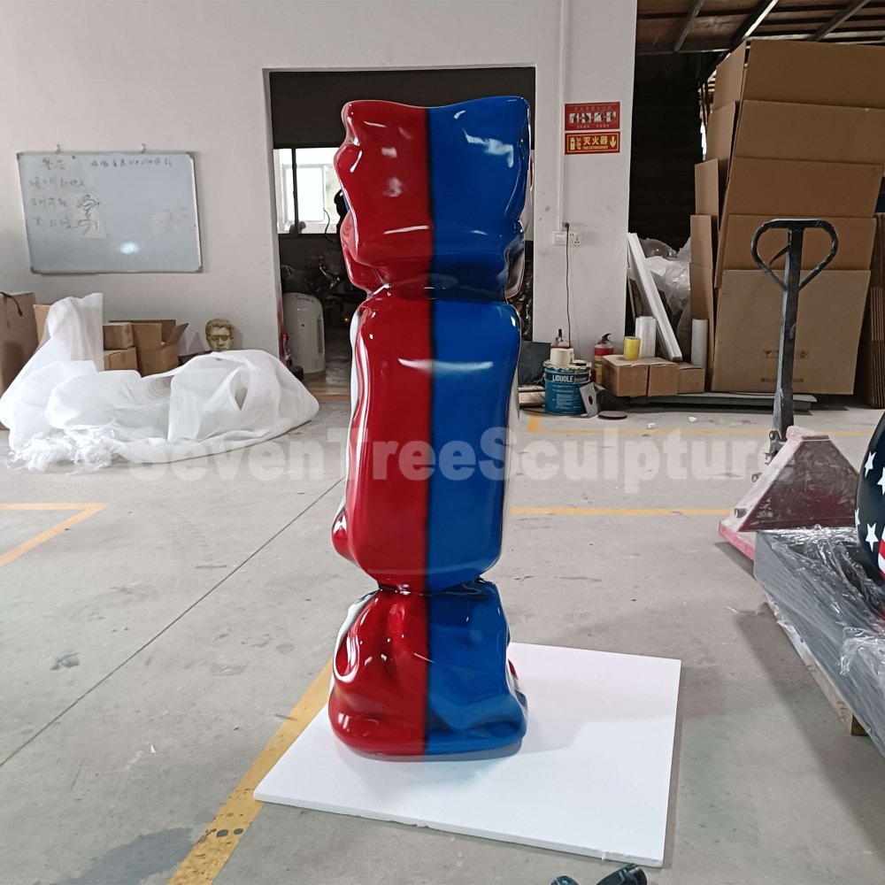 France National Flag Fiberglass Candy Sculpture For Sale - Image 3
