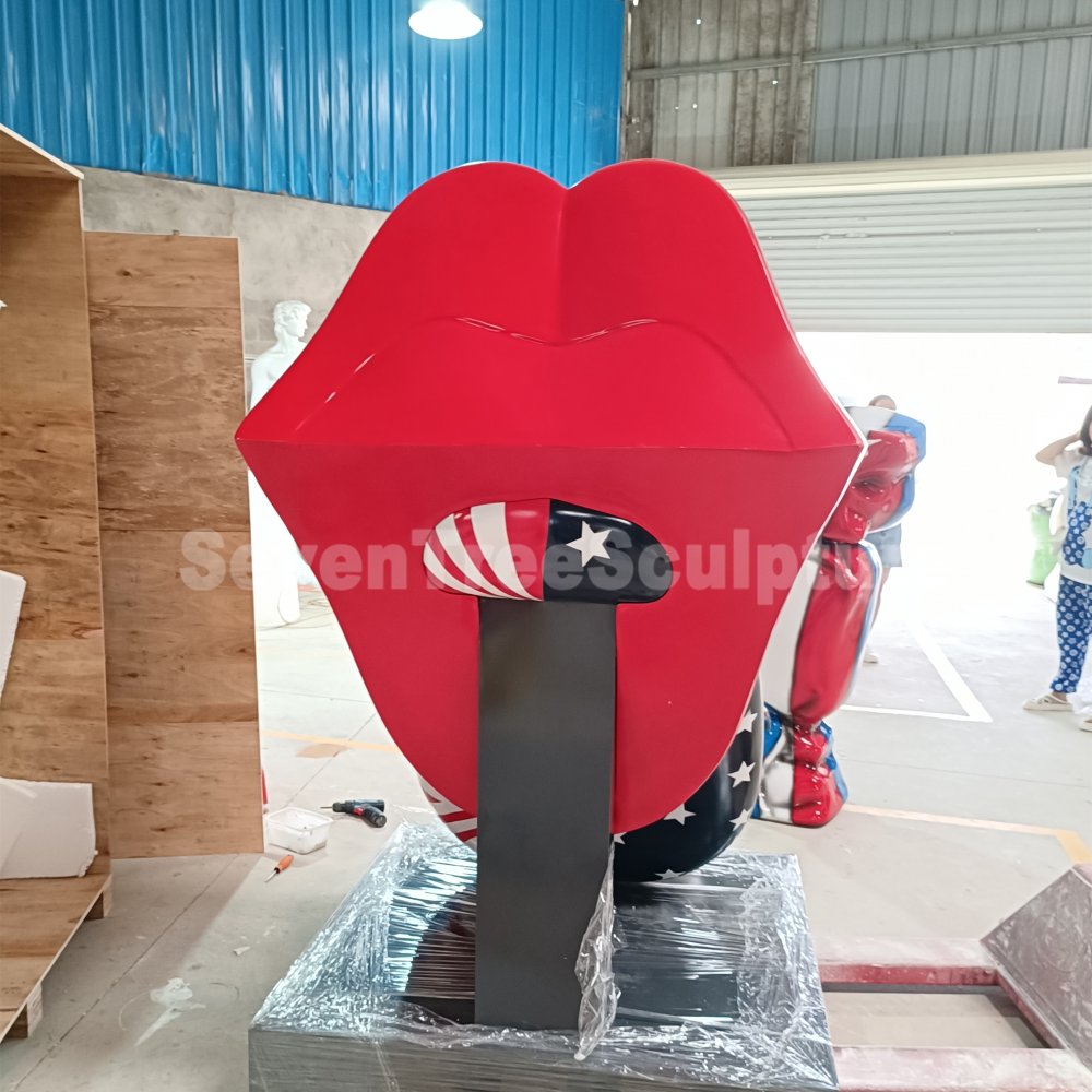 Wholesale Creative Fiberglass Lip Tongue Sculpture - Image 4