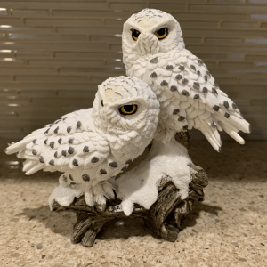 Resin White Owl Figurine For Sale