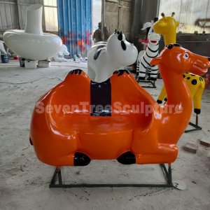 Hot Sale Animal Fiberglass Bench Sculpture