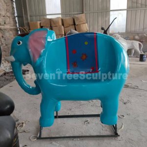 Elephant Fiberglass Bench Sculpture For Sale