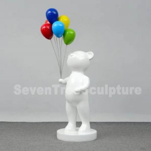 Factory Wholesale Fiberglass Bear Balloon Sculpture