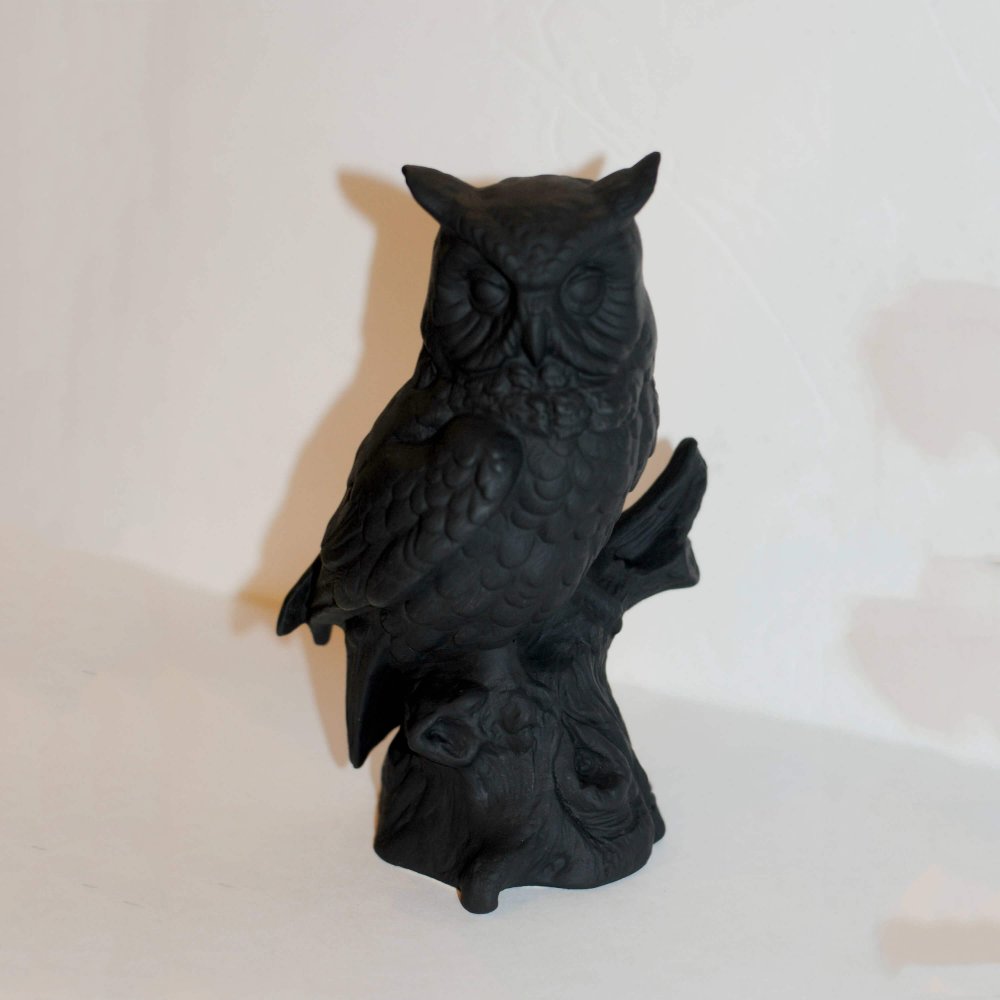 Resin Great Horned Owl Sculpture For Sale