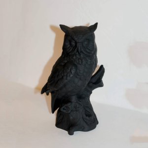 Resin Great Horned Owl Sculpture For Sale