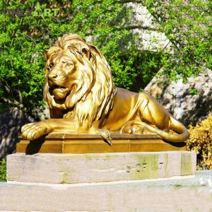 Factory Supply Brass Lion Sculpture