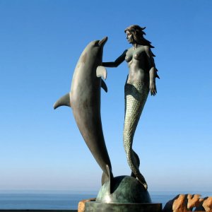 Bronze Dolphin Statue For Sale