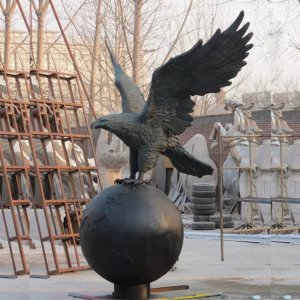 Large Bronze Eagle Statue For Sale