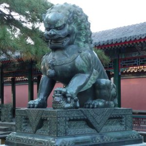 Bronze Foo Dog Statue For Sale