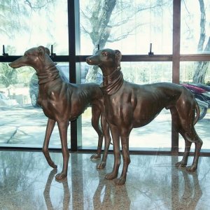 Bronze Greyhound Dog Statues For Sale