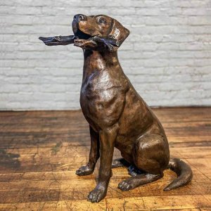 Bronze Lab Statue For Sale