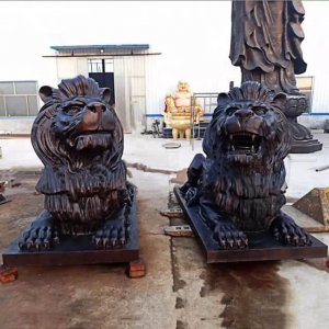 Factory Customization Vintage Bronze Lion Statue For Sale