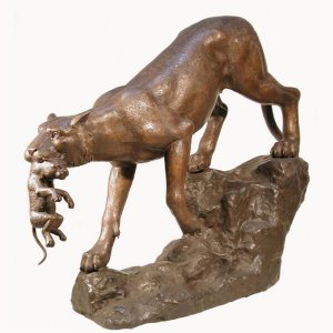 Factory Price Bronze Mountain Lion Statue