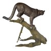 Outdoor Bronze Mountain Lion Statue For Sale - Image 4