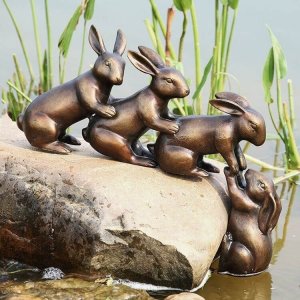 Bronze Rabbit Statue For Sale