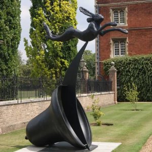Bronze Rabbit Garden Statue For Sale