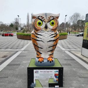 Fiberglass Lifelike Owl Statue For Sale