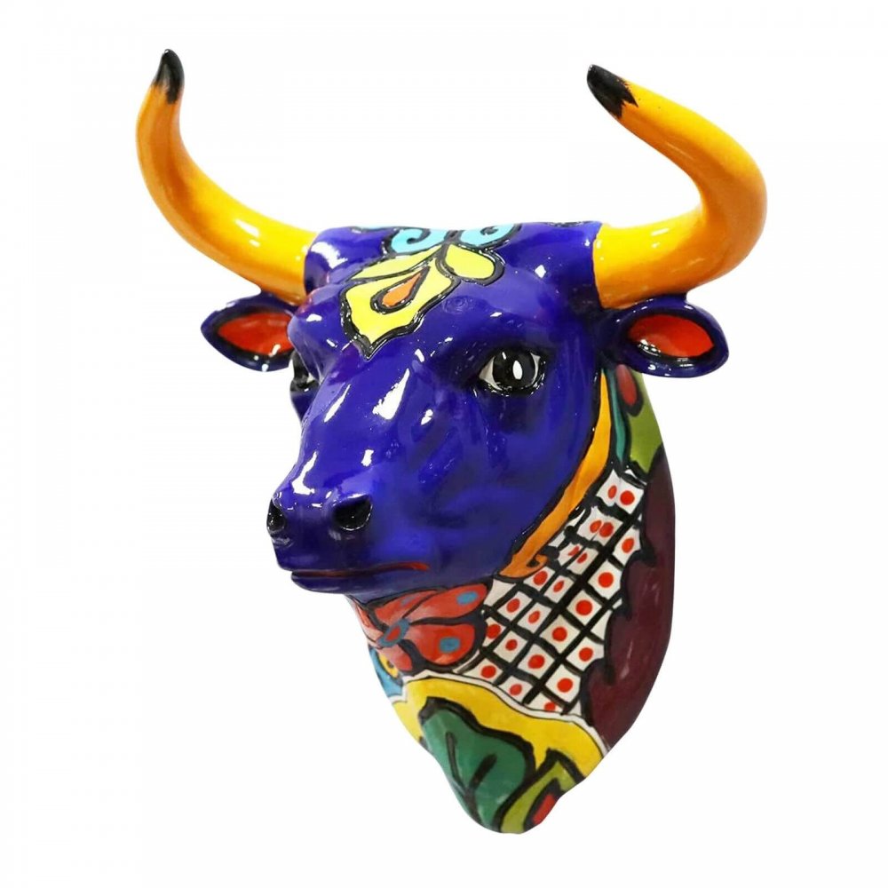 Fiberglass Cow Head Sculpture For Sale