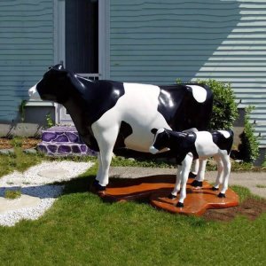 Fiberglass Cow Statue For Home