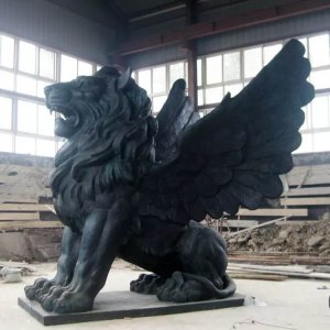 Factory Wholesale Bronze Winged Lion Sculpture