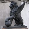 Outdoor Bronze Winged Lion Statue For Sale