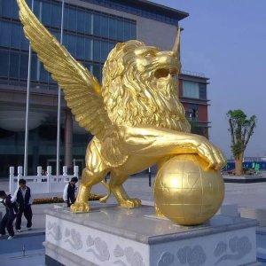 Supplier Bronze Winged Lion Statue For Sale