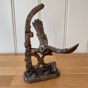 Bronze Flying Owl Sculpture For Sale