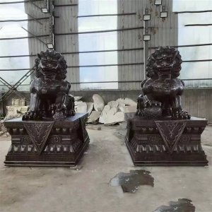Factory Wholesale Bronze Chinese Lion Dog Ornaments Sculpture