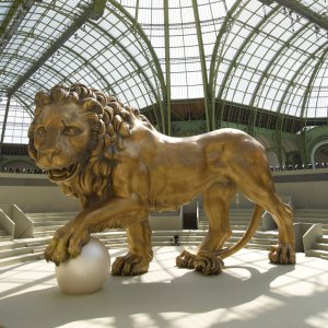 Supplier Brass Large Gold Lion Statue